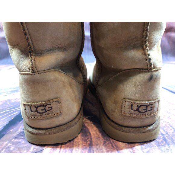 UGG Classic Short Chestnut Brown Boots 1019646K Big Kids Girls 6/38 (t7j) - Picture 9 of 10